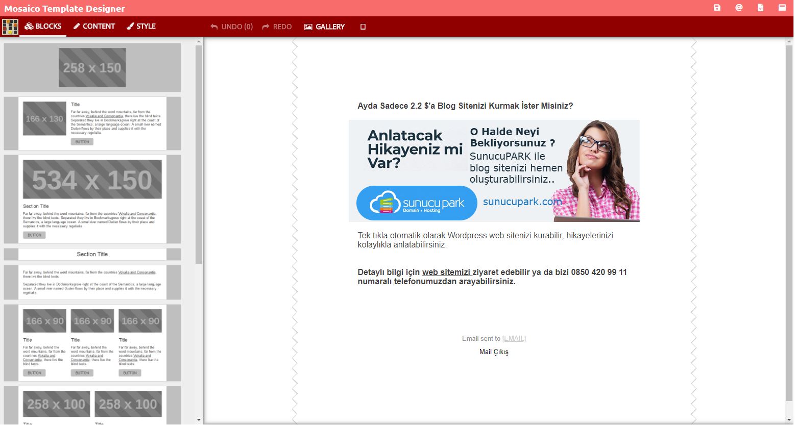 Kolay şablon tasarımı